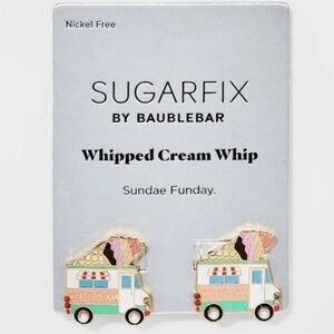 Sugarfix by BaubleBar Whipped Cream Whip Ice Cream Truck Earrings NWT